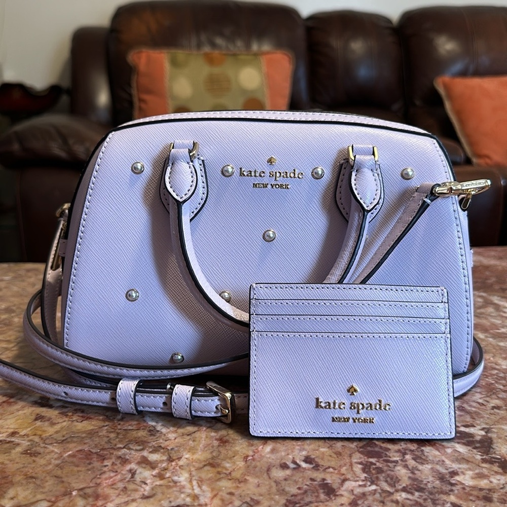 Kate Spade lilac  Handbag and Cardholder Set - Picture 12 of 17